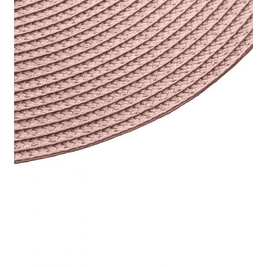 Lugar Americano 38cm Redondo De Poliester Fresno Aspiral  Taupe